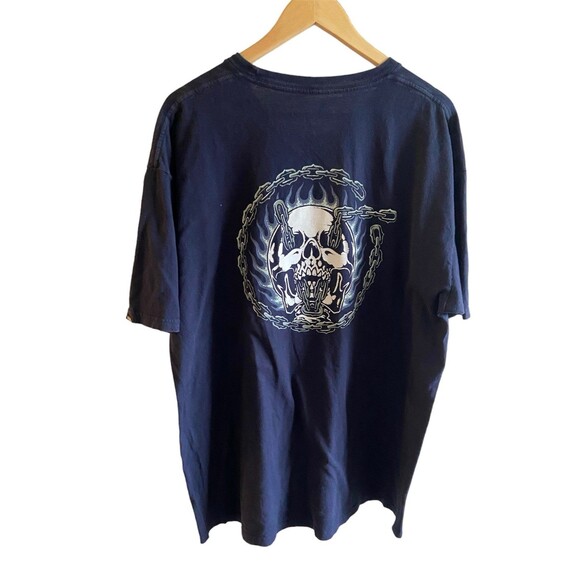 Vans Other - Vans Men’s Skull Chains Goth Grunge Y2K Skateboarding Graphic Navy T-Shirt, XL